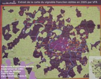 Carte du vignoble francilien, 2005, VFR.