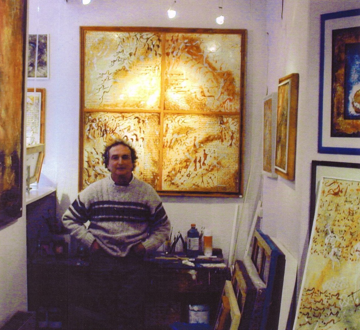 Le peintre Alain Laborde dans son atelier à Pau
