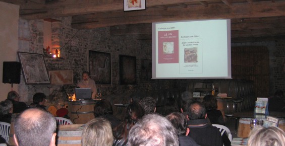 Amancio Tenaguillo y Cortázar : Oinopos - voyage au pays du vin. Dégustation littéraire, Domaine Bordenave,12/12/2009.