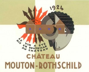 Mouton Rothschild 1924. Etiquette de Jean Carlu.