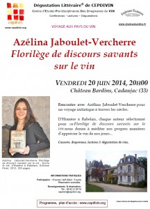 Azelina Jaboulet-Vercherre Florilege de discours savants sur le vin