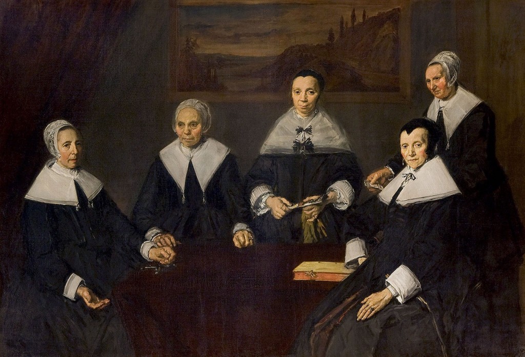 Portrait de groupe des régentes de l'hospice de vieillards, 1664, huile sur toile, 175 x 249,5 cm (Frans Halsmuseum, Haarlem).