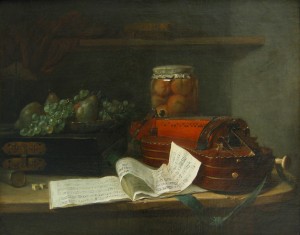 Henri Horace Roland de La Porte nature morte a la vielle