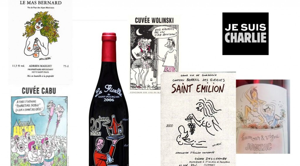 charlie hebdo et les etiquettes de vin